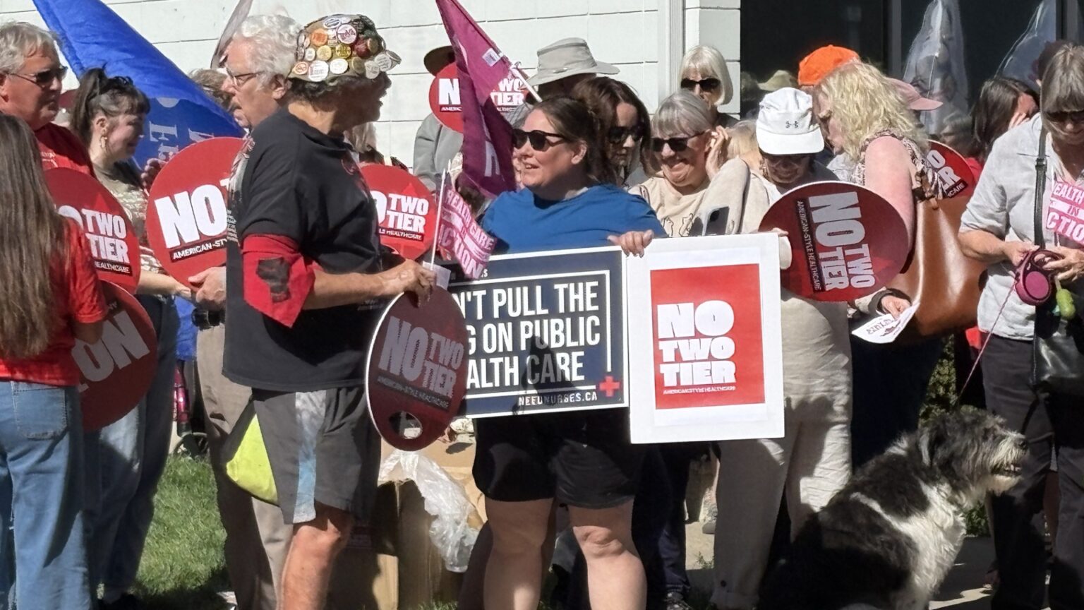 Rallies opposing dual practice health care in Calgary, several Alberta communities