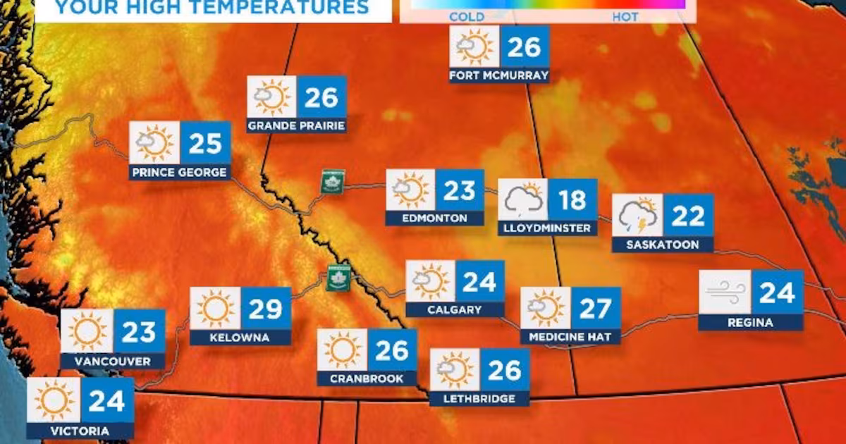 Calgary weather: Hot and dry for most of the week