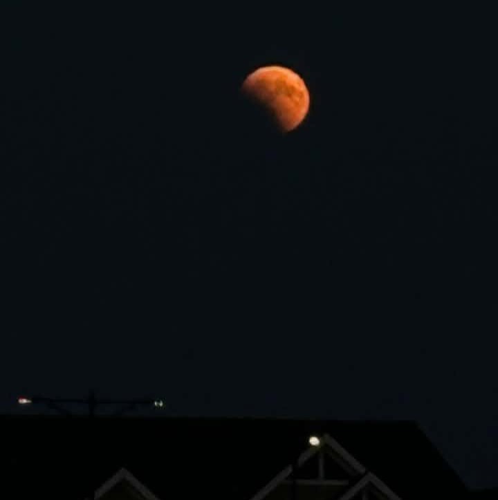 The Moon gets a little shady over Airdrie