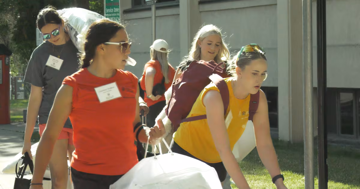 1,250 new students moved in to their University of Calgary housing Sunday.
